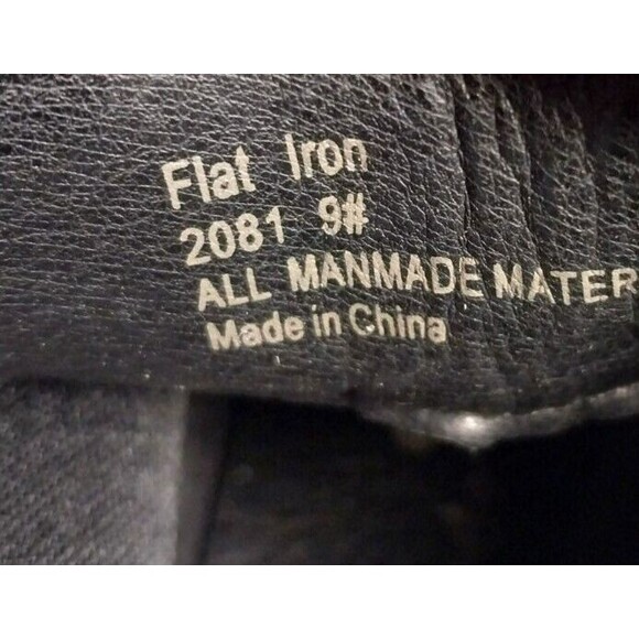 Seven7 Flatiron Platform Boots Womens Size 9 Black Leather Side Zip 2081 - Picture 9 of 10